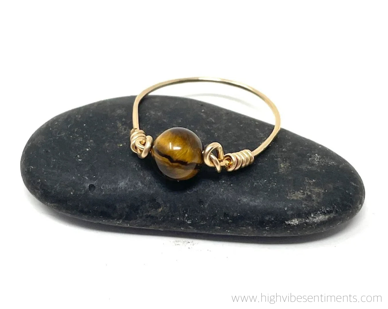 Gold Filled Wire Wrapped Crystal Ring (styles vary)