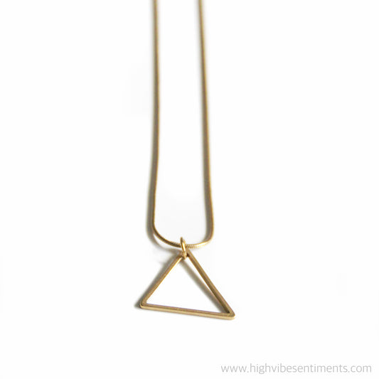 Sleek Triangle Pyramid Necklace